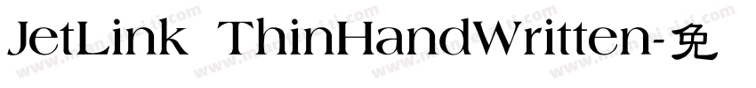 JetLink ThinHandWritten字体转换